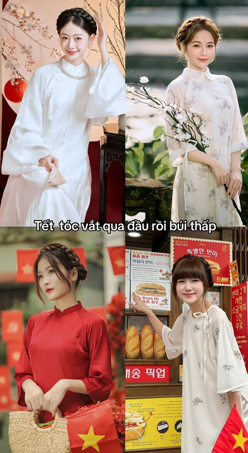 kiểu tóc mặc áo dài 1-1