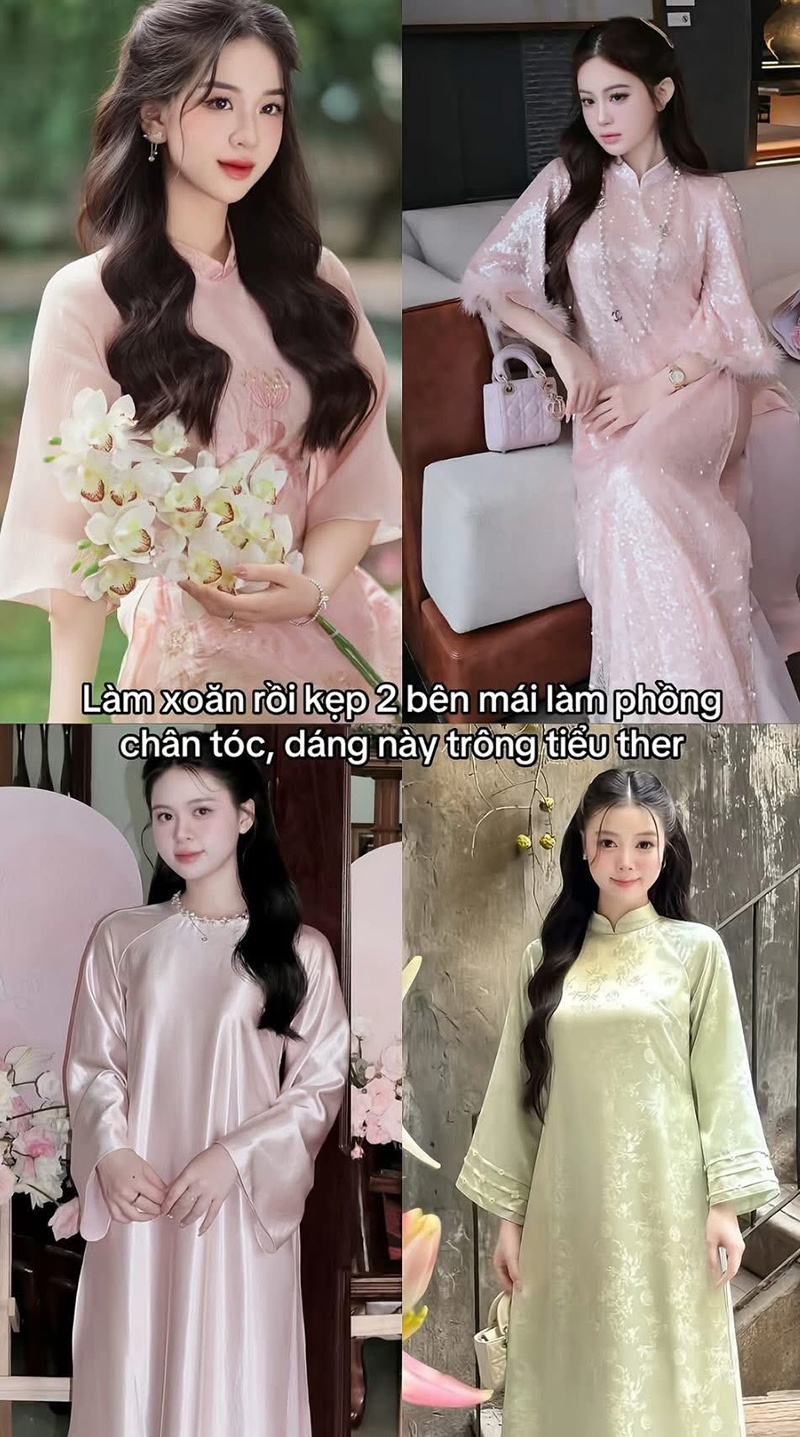 kiểu tóc mặc áo dài 3-1
