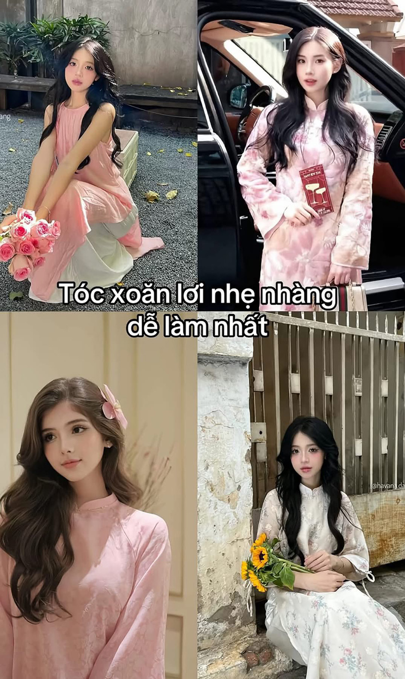 kiểu tóc mặc áo dài 7