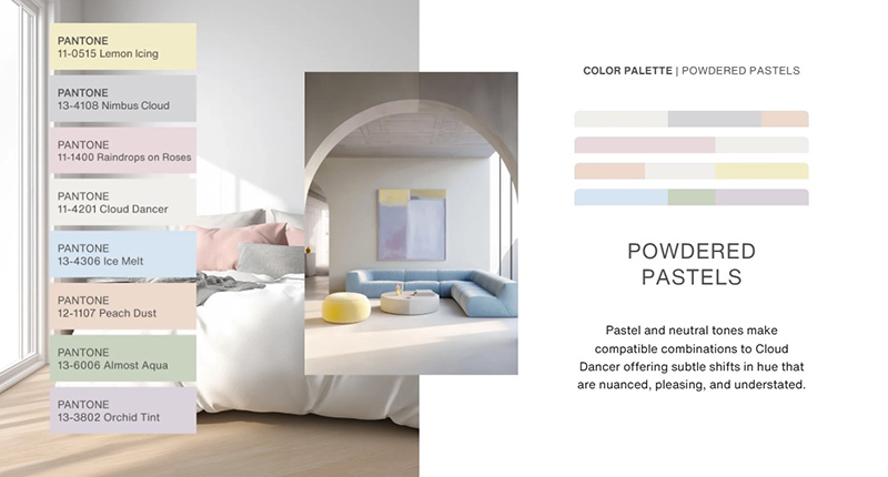 Màu của năm 2026 Cloud Dancer 3