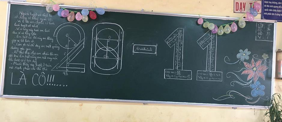 mẫu trang trí bảng 20 11 11