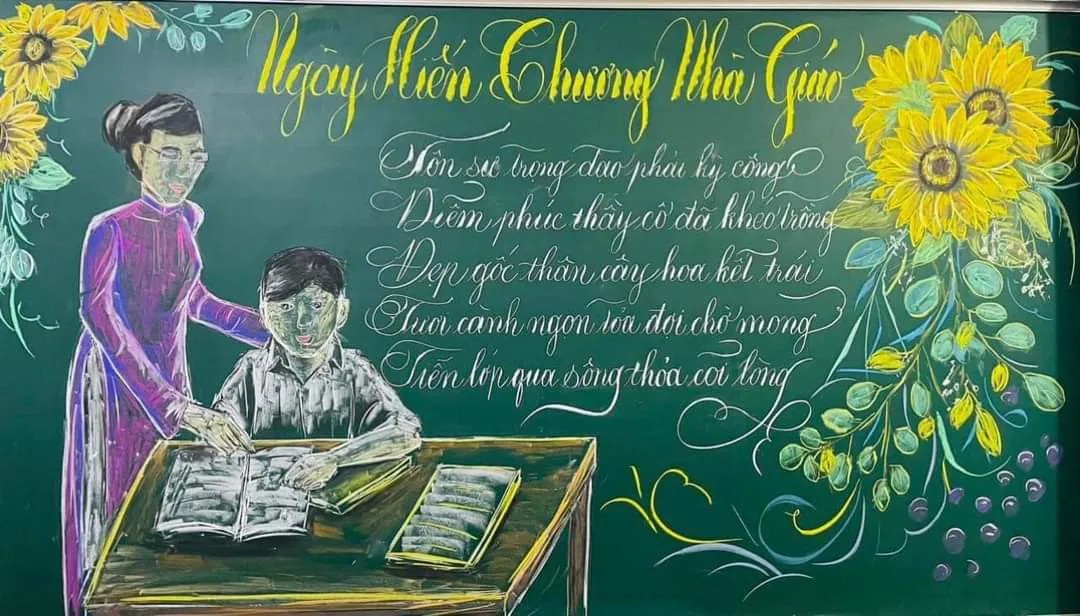 mẫu trang trí bảng 20 11 22