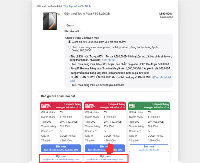 mua điện thoại trả góp online điện máy xanh 1