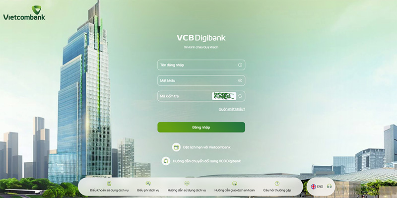 sao kê online vietcombank 1