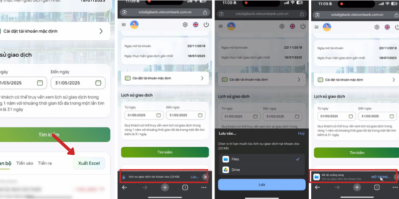 sao kê online vietcombank 5