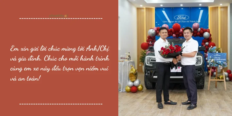 Kính chúc Quý khách [Tên khách hàng] vạn dặm bình an, may mắn hanh thông trên mọ...