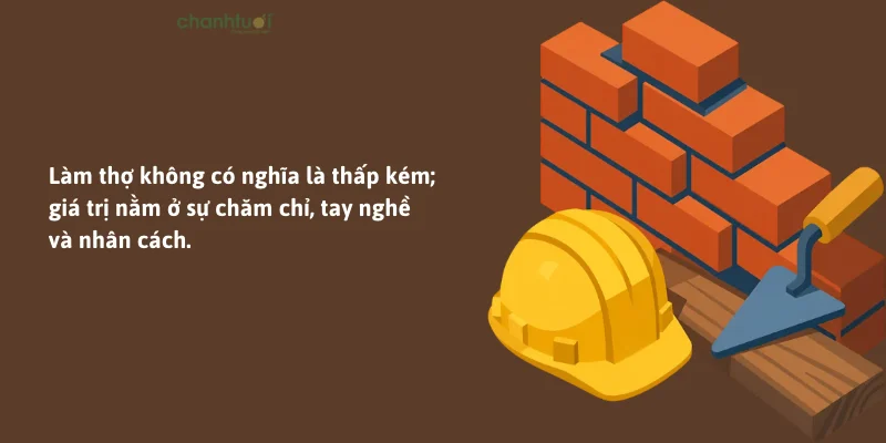 Tay lấm bụi vôi, lòng không ngại khó.