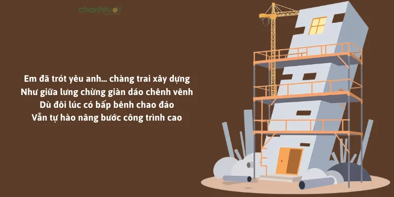 Giữa trăm nghề mình chọn lấy một nghềAnh lại thích nghề thợ xây đó ạBiết nghề...