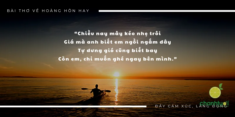 Trời se lạnhHoàng hôn nhanhEm se sợiKết thành anh…