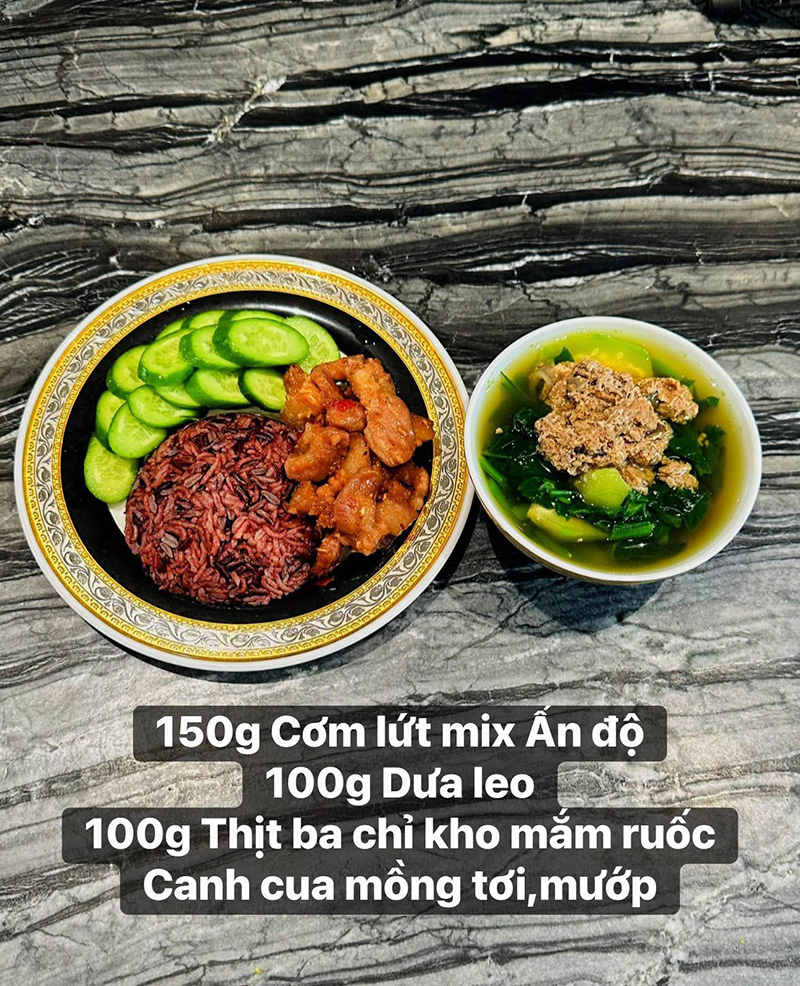 Thực đơn giảm cân cô Thiên Kim 2