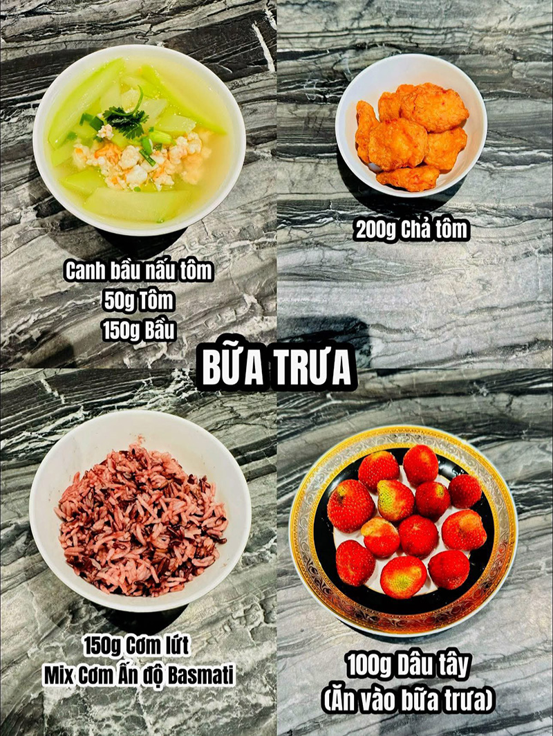 Thực đơn giảm cân cô Thiên Kim 4