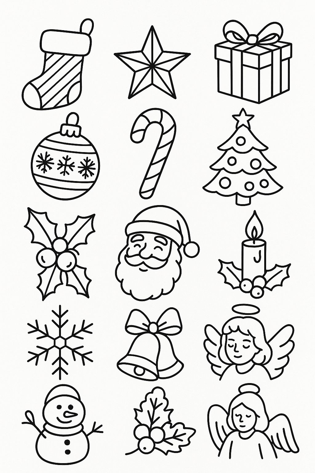 trang tô màu giang sinh cho bé 10