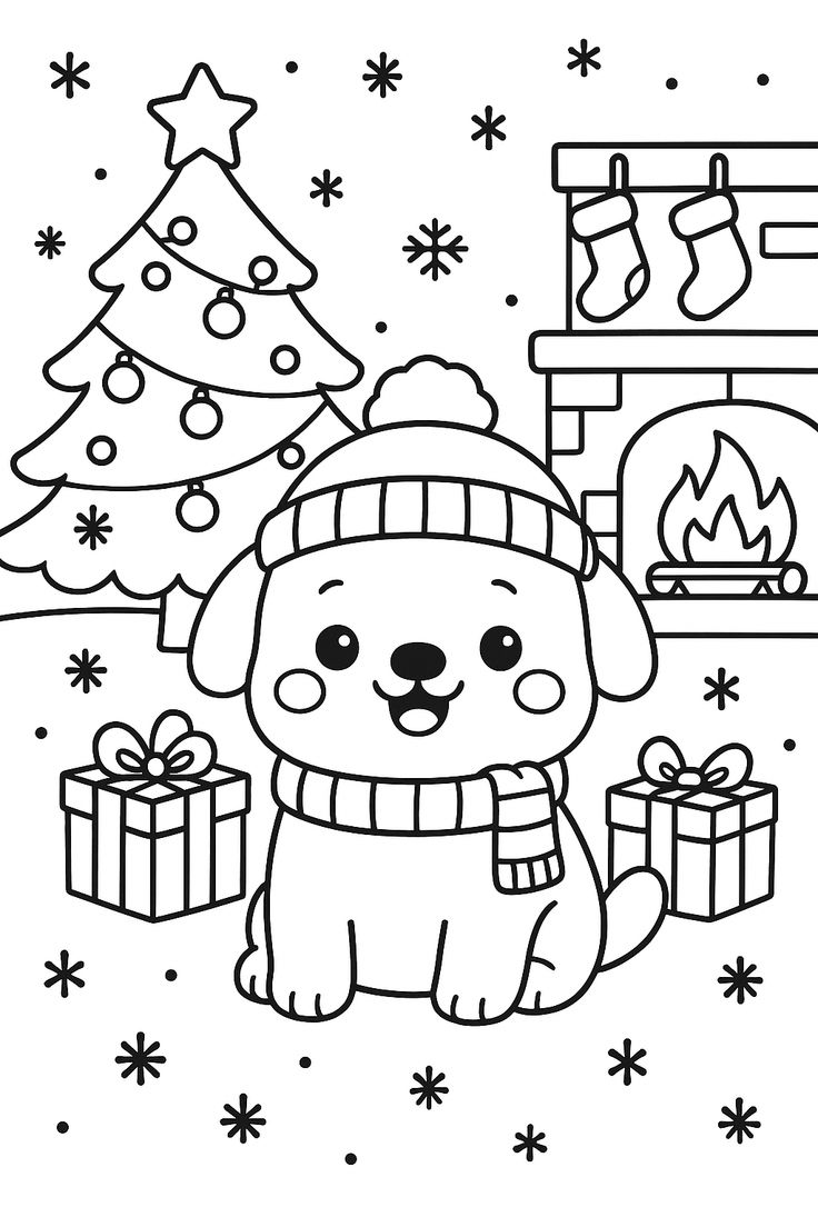 trang tô màu giang sinh cho bé 6