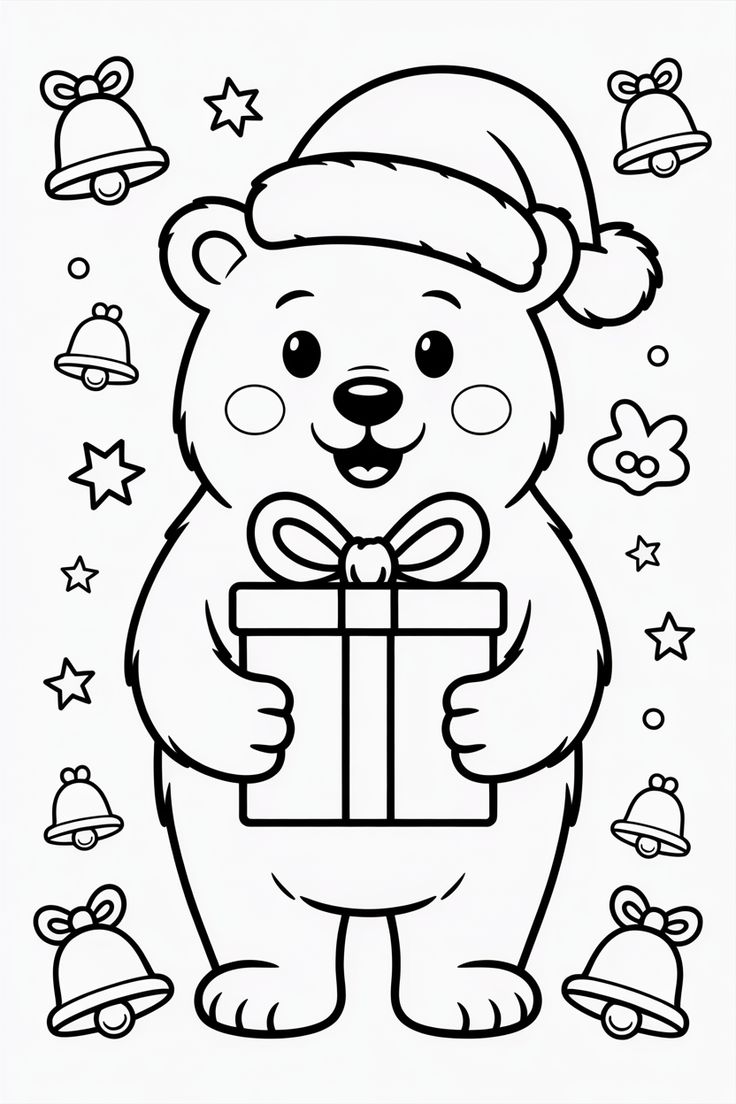 trang tô màu giang sinh cho bé 8