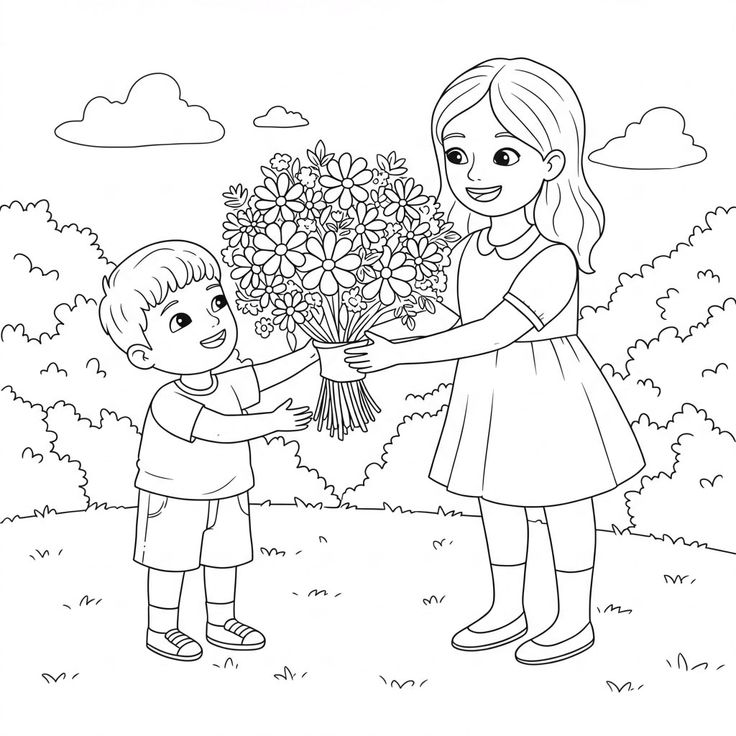 tranh tô màu 20 10 tặng mẹ 1