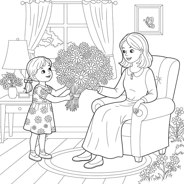 tranh tô màu 20 10 tặng mẹ 4