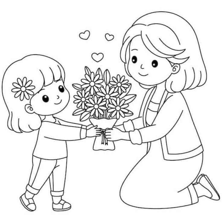 tranh tô màu 20 10 tặng mẹ 8