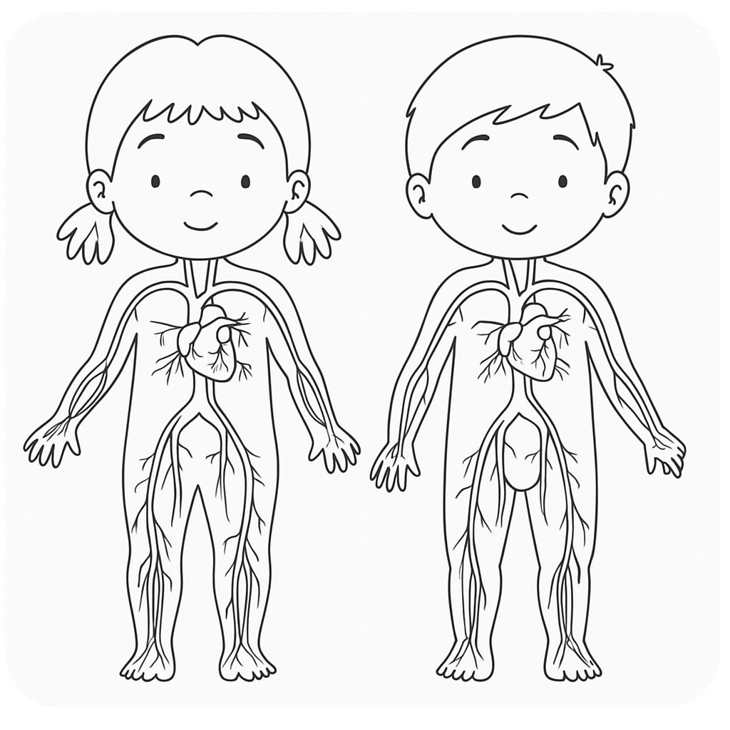 tranh tô màu các bộ phận trên cơ thể nội tạng 2