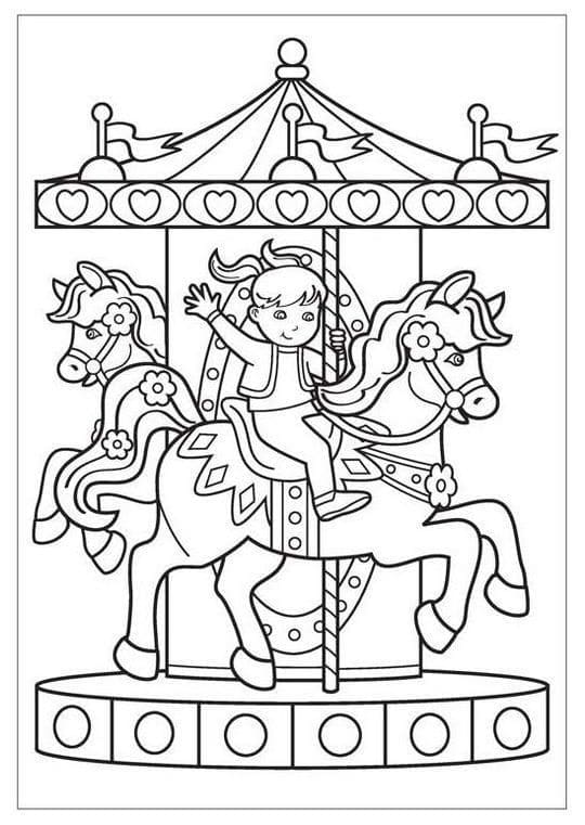 tranh tô màu đu quay 10