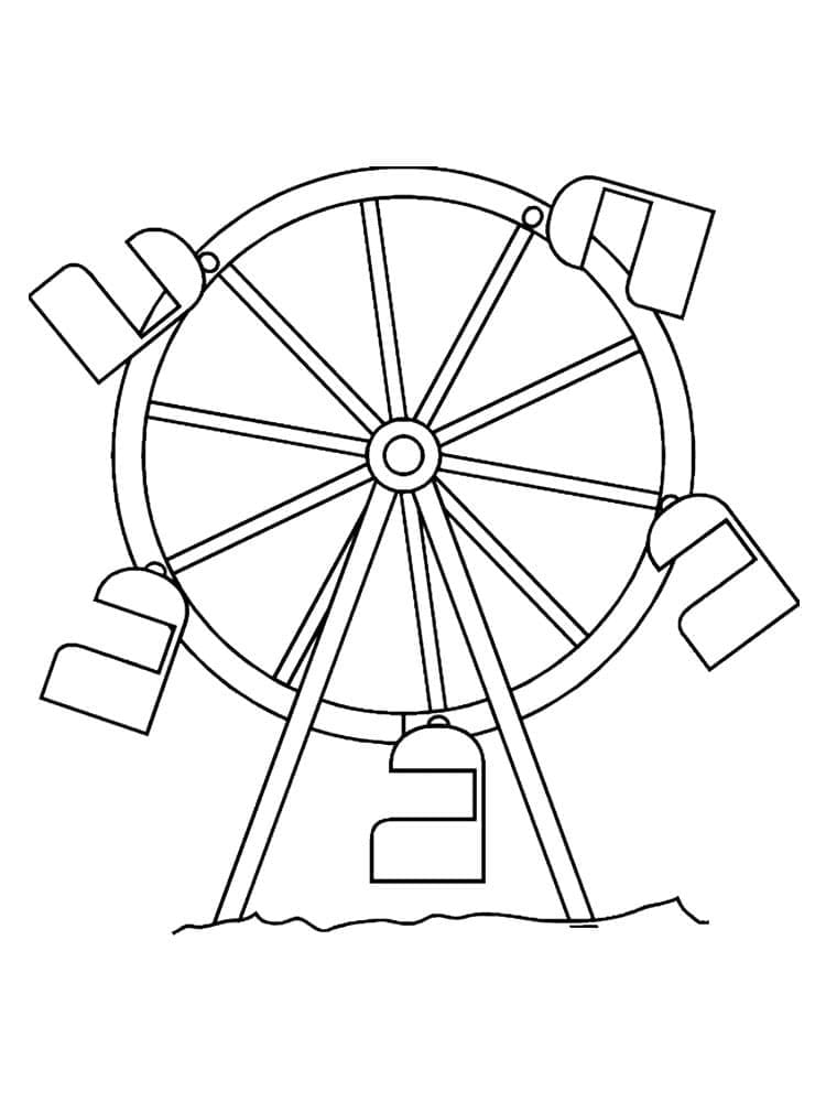 tranh tô màu đu quay 2