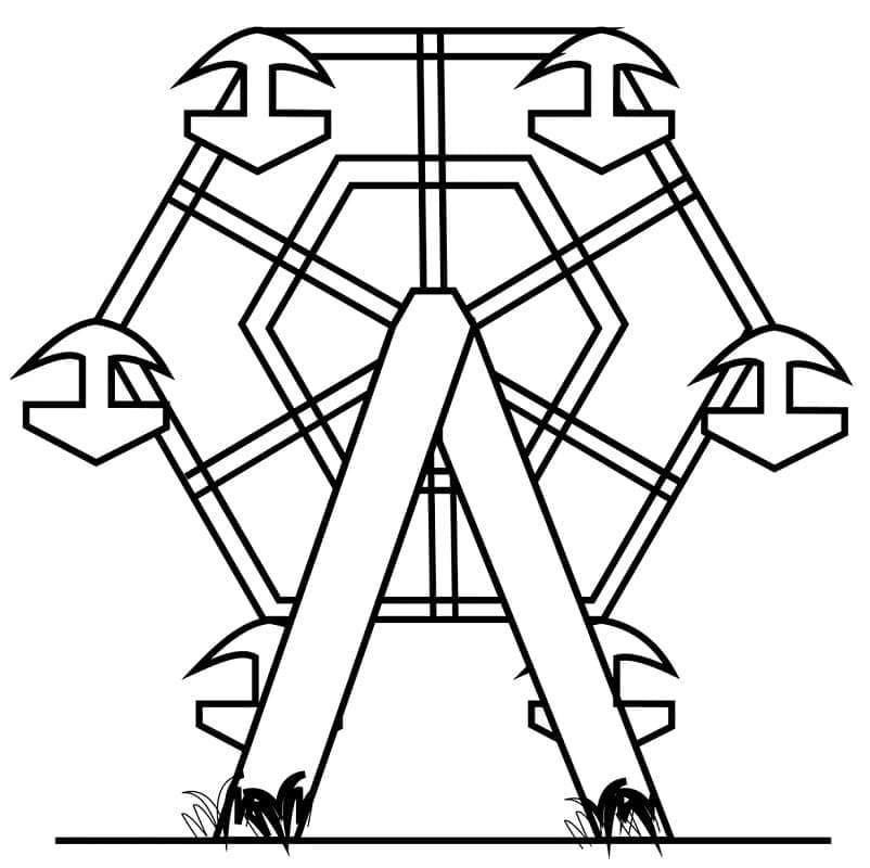 Tranh tô màu đu quay 6