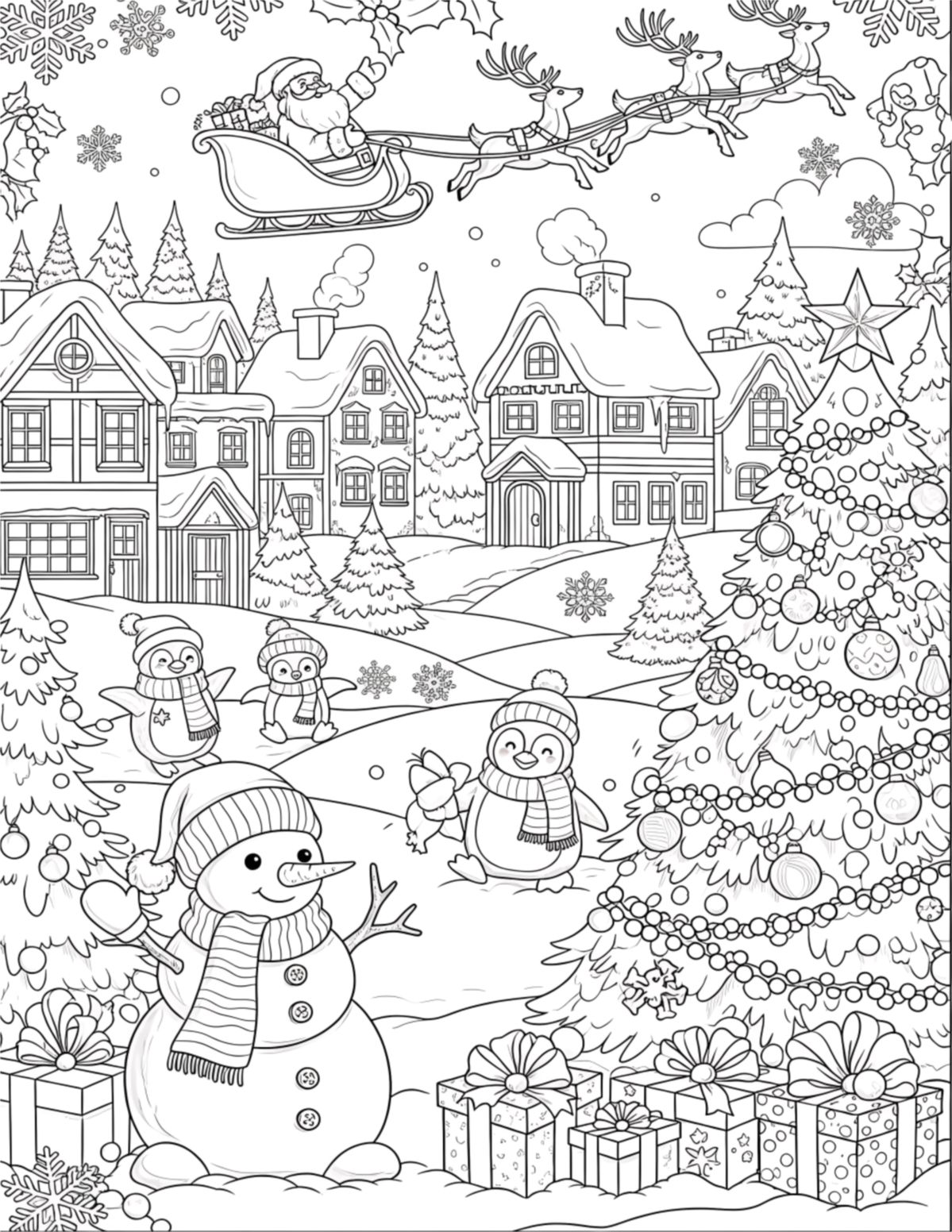 tranh tô màu giáng sinh đẹp 1