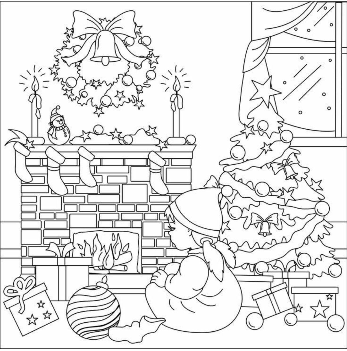 tranh tô màu giáng sinh đẹp 11