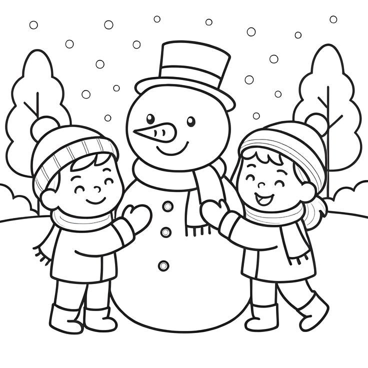 tranh tô màu giáng sinh người tuyết 11