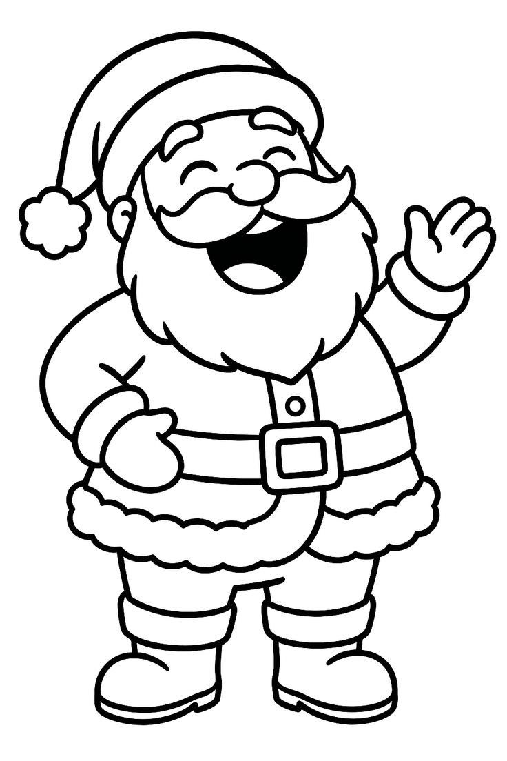 tranh tô màu giáng sinh ông già Noel 1