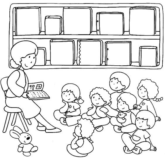 Tranh tô màu trường mầm non 16