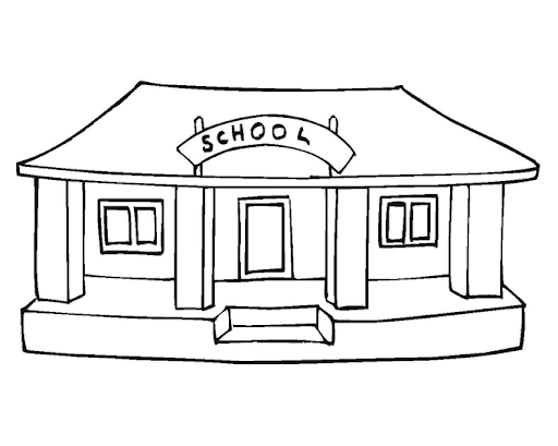 Tranh tô màu trường mầm non 3