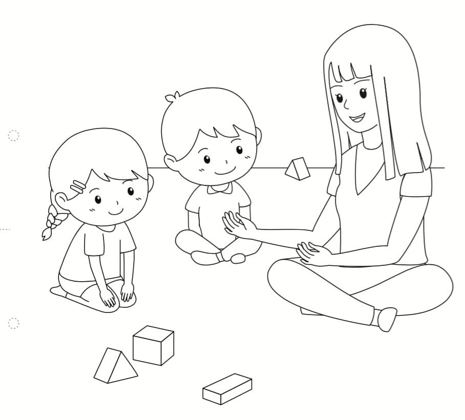 Tranh tô màu trường mầm non 4