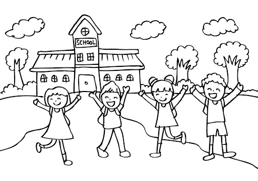 Tranh tô màu trường mầm non 6