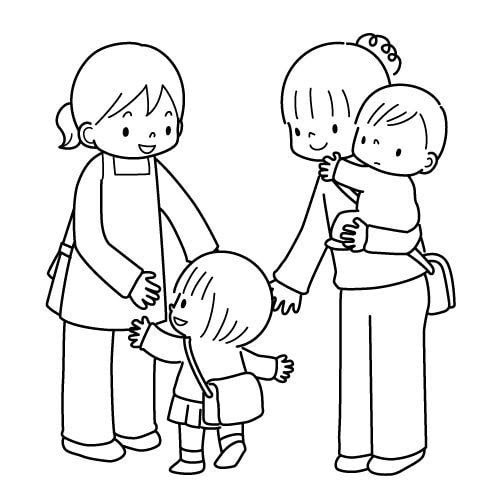 Tranh tô màu trường mầm non 8