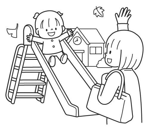 Tranh tô màu trường mầm non 9