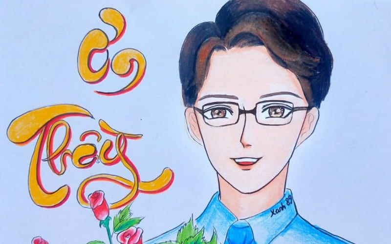 vẽ tranh 20-11 ảnh 12