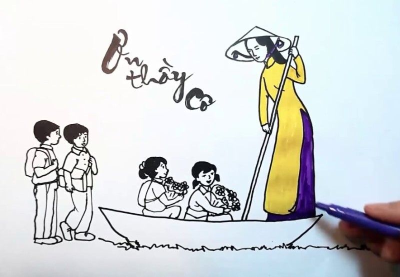 vẽ tranh 20-11 ảnh 17