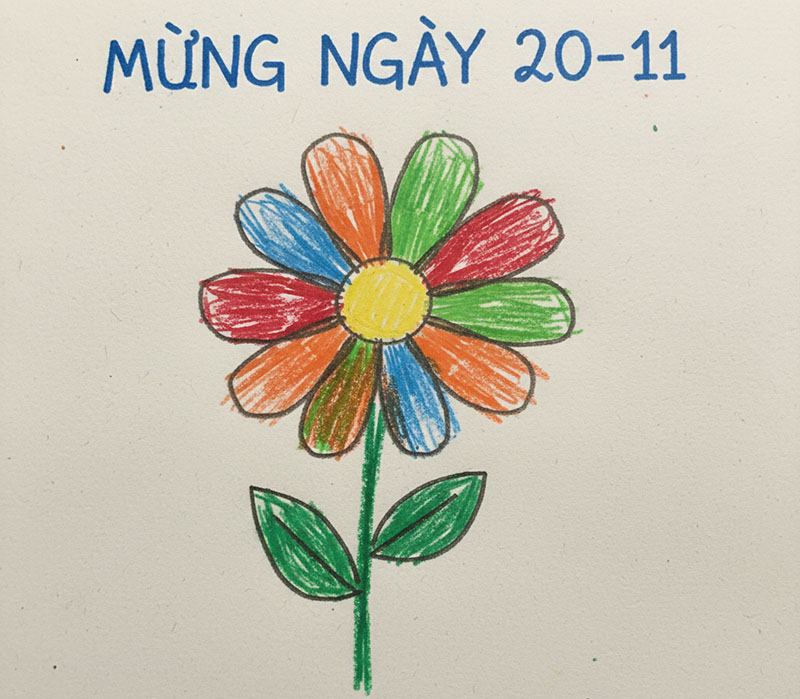 vẽ tranh 20-11 ảnh 2