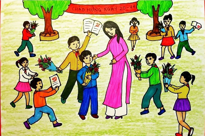 vẽ tranh 20-11 ảnh 20