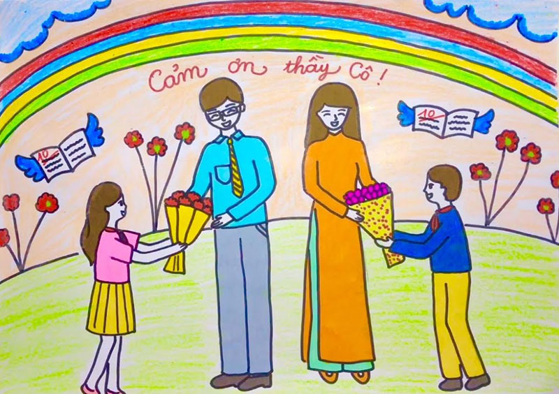 vẽ tranh 20-11 ảnh 22