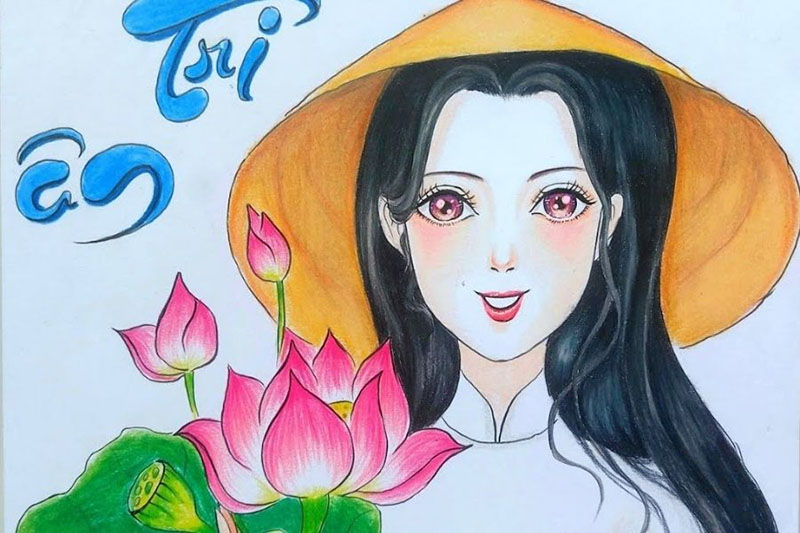 vẽ tranh 20-11 ảnh 28