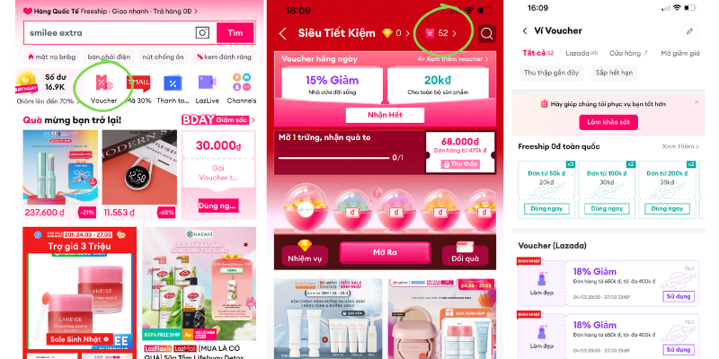 ví voucher lazada 1
