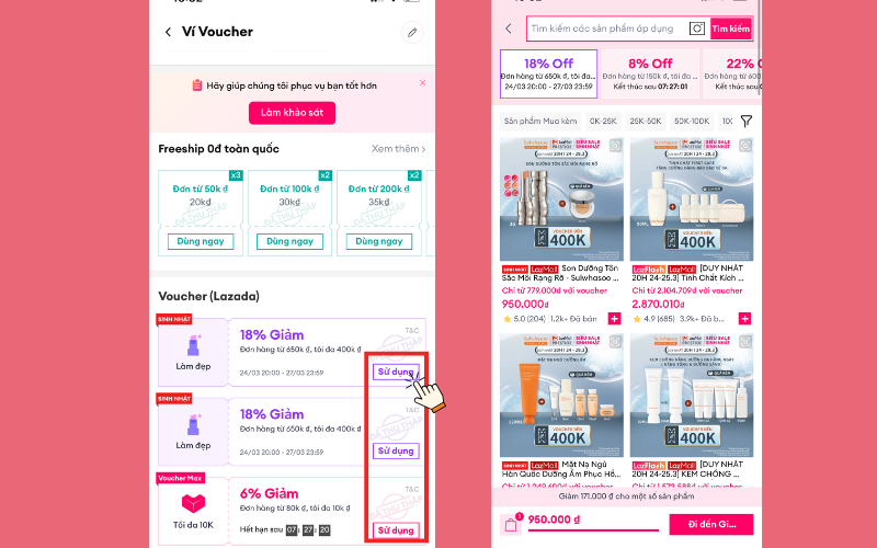 ví voucher lazada