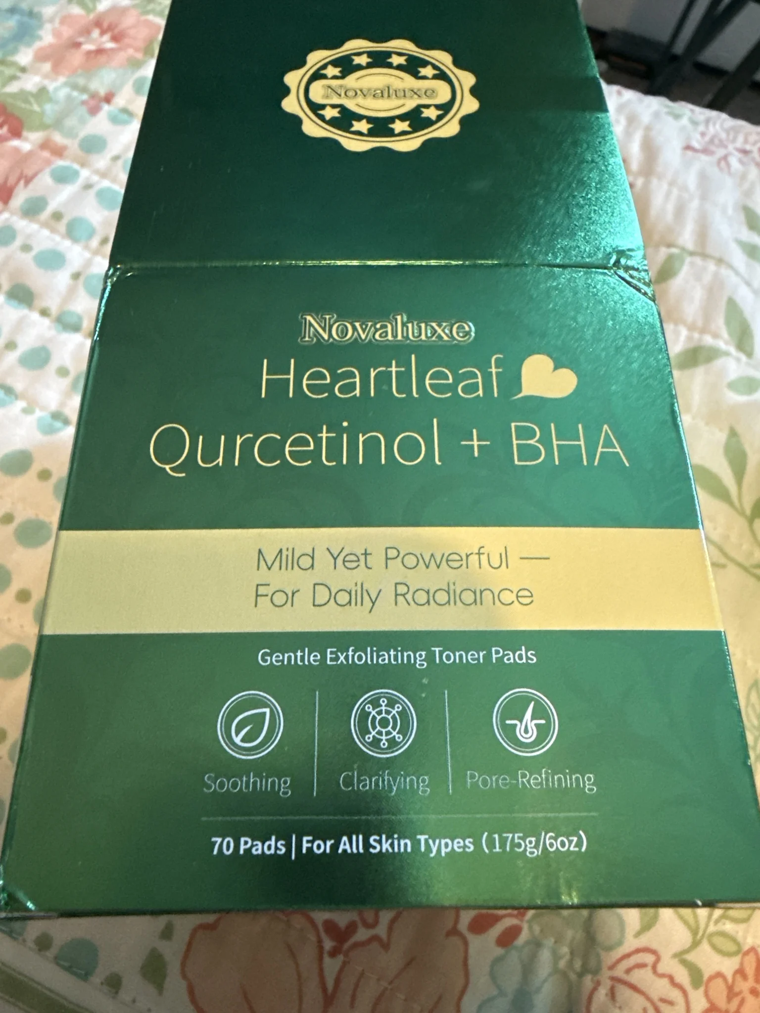 Novaluxe Heartleaf Quercetinol + BHA Toner Pads