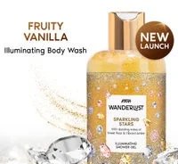 NYKAA WANDERLUST Wanderlust Sparkling Stars Body Wash - Vitamin E Hydration & Barrier Repair Fruity Vanilla (berries, Caramel)