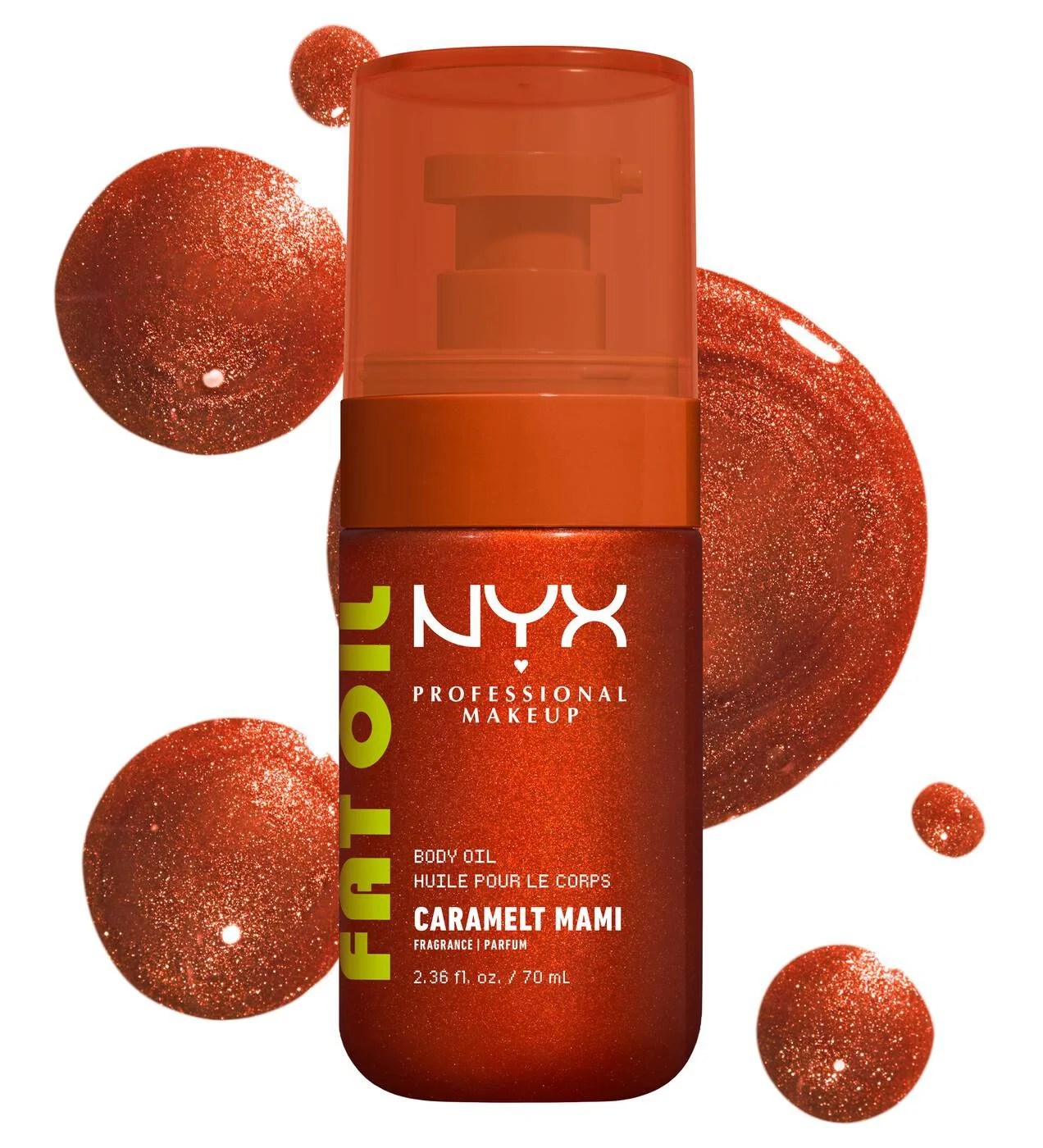Dầu dưỡng thể NYX Professional Makeup Fat Oil Body Oil Caramelt Mami Shimmer Body Oil