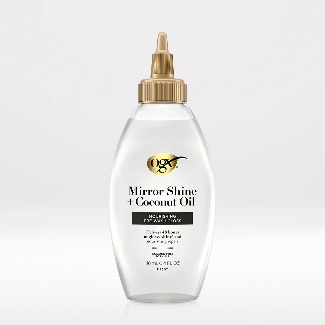Kem dưỡng bóng tóc trước khi gội OGX Mirror Shine + Coconut Oil Nourishing Pre-Wash Gloss