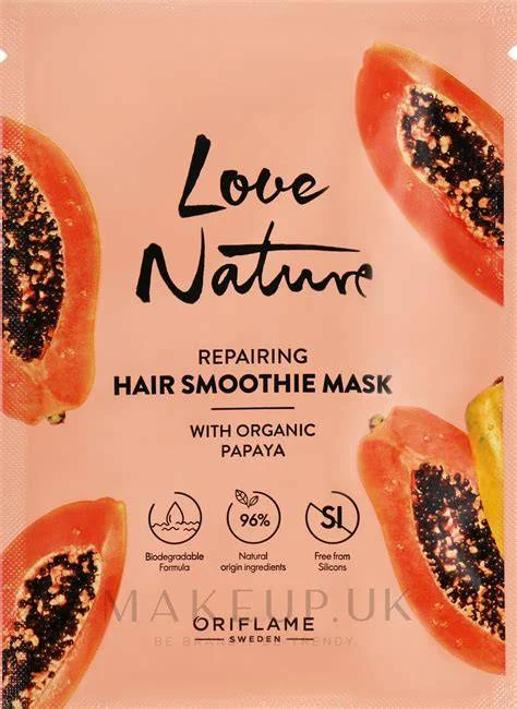 Oriflame Love Nature Repairing Hair Smoothie Mask With Organic Papaya
