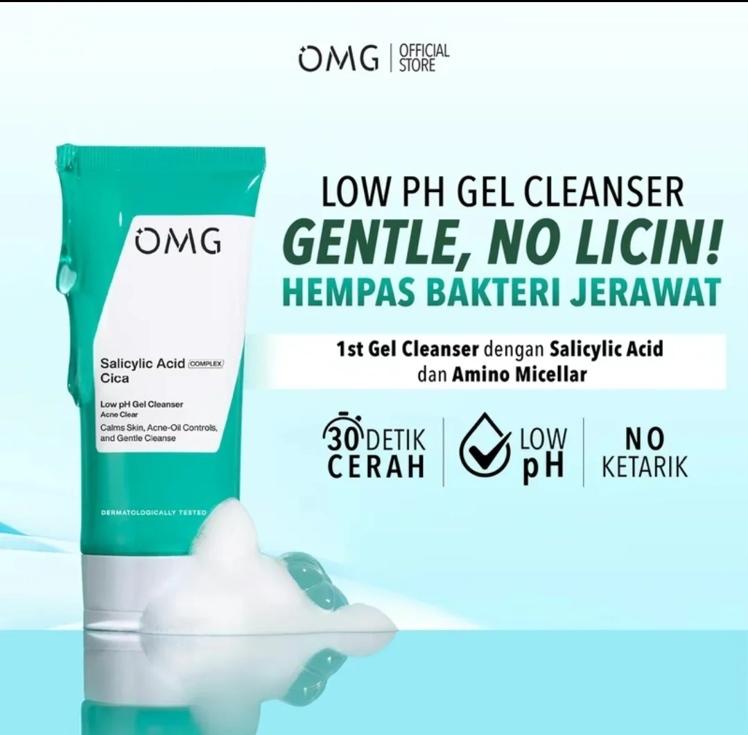 OMG Oh My Glow Salicylic Acid Cica Low pH Gel Cleanser