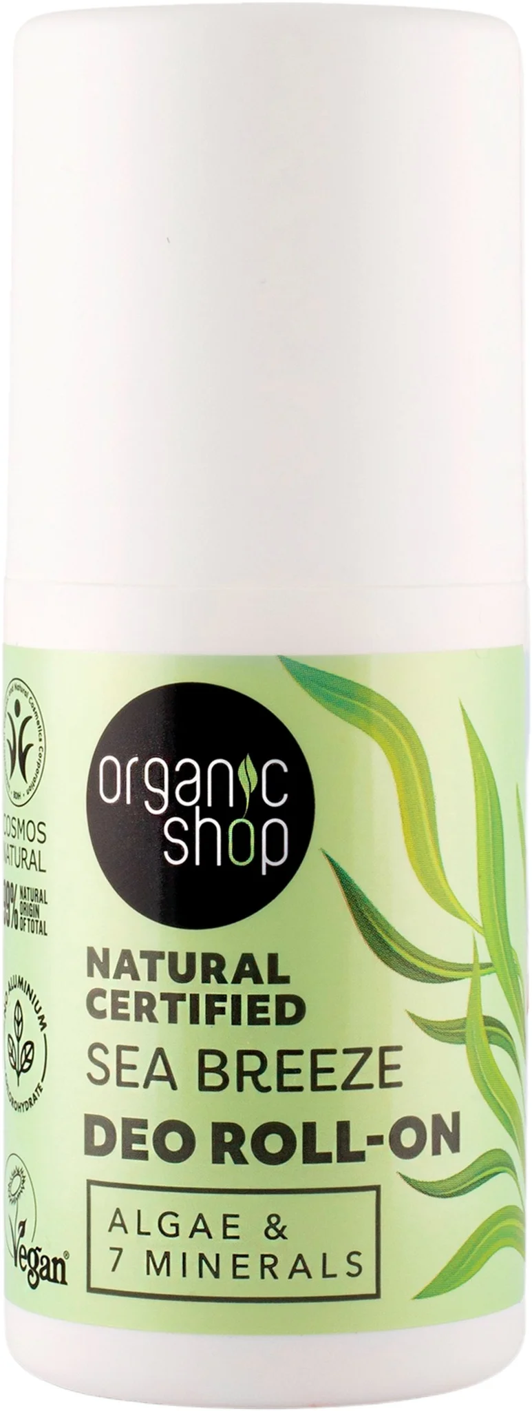 Organic Shop Cosmos Natural Certified Sea Breeze Deo Roll-on Algae & 7 Minerals
